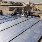 حرارت دهی و چسباندن لایه های ایزوگام پشت بام